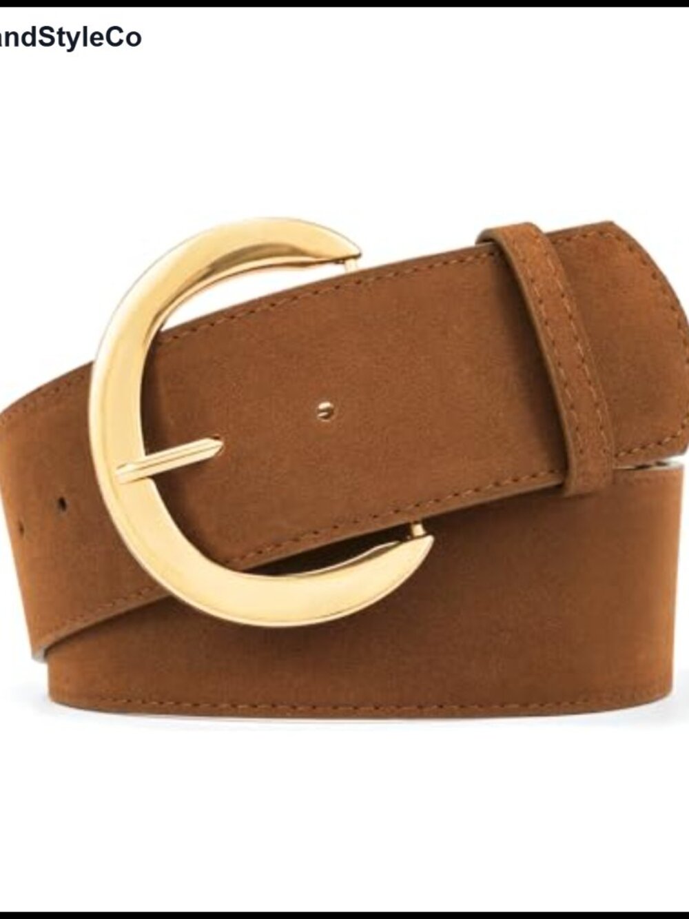 Women's Wide Chunky Suede PU Leather Belt for Dresses